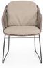 Gartenstuhl Selar Stoff und Metall, modern skandinavisch, taupe beige, inkl. Kissen, Outdoor Bild 3