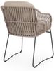 Gartenstuhl Selar Stoff und Metall, modern skandinavisch, taupe beige, inkl. Kissen, Outdoor Bild 4
