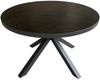 Tisch Malaga - 120 cm rund - gesinterter Stein dunkelgrau - Gestell Kreuz-Form Bild 2