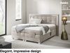 MEBLINI Boxspringbett Elektrisch TARENTE 180x200 cm mit Bettkasten und LED – H3/Beige Samt Polsterbett - Doppelbett mit Toppers & Taschenfederkern-Matratzen Bild 2