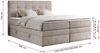 Boxspringbett, Polsterbett, Bett, Schlafzimmer - ERNI-KING - 160x200cm - Beige Stoff - H3 Bild 5
