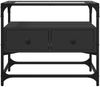 vidaXL TV-Schrank mit Glasplatte Schwarz 60x35x51 cm Holzwerkstoff 846054 Bild 4