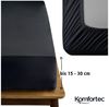 Komfortec Spannbettlaken Boxspringbett bis 15cm - 30cm Matratzenhöhe, Mikrofaser, Gummizug: Rundum, (1 Stück), 160x200 cm, Schwarz Bild 3