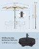 SONGMICS Gartenschirm 340 cm, Sonnenschutz UPF 50+, Sonnenschirm, mit Kurbel, für Balkon, Terrasse, Pool, mit Ständer, beige Bild 5