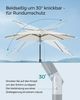 SONGMICS Gartenschirm 340 cm, Sonnenschutz UPF 50+, Sonnenschirm, mit Kurbel, für Balkon, Terrasse, Pool, mit Ständer, beige Bild 4