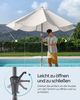 SONGMICS Gartenschirm 340 cm, Sonnenschutz UPF 50+, Sonnenschirm, mit Kurbel, für Balkon, Terrasse, Pool, mit Ständer, beige Bild 3