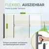 Juskys Seitenmarkise Dubai 500 x 160 cm ausziehbar blickdicht, Sichtschutz für Balkon & Terrasse, Seitenrollo mit Wandhalterung – beige Bild 3