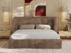 Polsterbett Bett mit Holzlattenrost Schlafzimmer Bett Doppelbett gepolstertes Kopfteil - EMORA CLASSIC - 200x200 cm - Braun Cord Bild 5