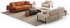 Sitzgruppe/Sofa Set - Wohnzimmergarnitur "Lilia" 3+3+1-Beige/Orange Bild 2
