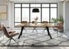 Baumtisch Mango 220x100x76 natur lackiert / Epoxid schwarz, ausgestellte X-Beine anthrazit matt EPOXY Bild 3