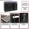 3er-Mülltonnenverkleidung HWC-O67, Mülltonnenbox mit Pflanzkasten, Metall 125x196x84cm 75kg ~ anthrazit Edelstahl Bild 2