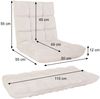 Bodensessel HWC-N43, Relaxsessel Bodenkissen Klappsessel 6 Relaxpositionen, stabiles Gestell Samt ~ creme-grau Bild 3