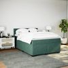 vidaXL Boxspringbett mit Matratze Dunkelgrün 140x200 cm Samt 3286327 Bild 3