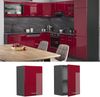 Hängeschrank R-Line Rot Hochglanz 45 cm Vicco Bild 2