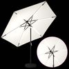 vidaXL Gartenparasol mit LED-Lichtern und Sockel 300 x 300 cm 42036267 Bild 4