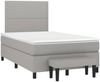 vidaXL Boxspringbett mit Matratze Hellgrau 120x190 cm Stoff 3270348 Bild 5