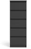 Nada Kommode 5 Schubladen mattschwarz Sideboard Highboard Schrank Flur Diele Bild 4