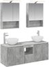 vidaXL Badezimmerschrank-Set 5 pcs Betongrau 50 x 14,5 x 70 cm 3406362 Bild 2