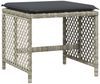 vidaXL 11-tlg. Garten-Essgruppe mit Kissen Hellgrau Poly Rattan 3210791 Bild 5