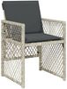 vidaXL 11-tlg. Garten-Essgruppe mit Kissen Hellgrau Poly Rattan 3210791 Bild 4