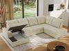 Ecksofa, Wohnzimmer U Couch, Polstersofa mit Bettkasten - MADRITO U - Beige Velorus - Rechts Bild 4