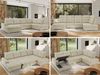 Ecksofa, Wohnzimmer U Couch, Polstersofa mit Bettkasten - MADRITO U - Beige Velorus - Rechts Bild 2