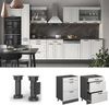 Küchenunterschrank R-Line Weiß Landhaus 60 cm AP Marmor Vicco Bild 2