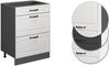 Küchenunterschrank R-Line Weiß Landhaus 60 cm AP Marmor Vicco Bild 5