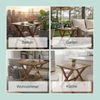 Relaxdays Quadratischer Klapptisch aus Akazienholz Bild 5