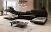 Designer Sofa Taormina mit Schlaf- und Klappfunktion Samt Dunkelbraun Bild 4