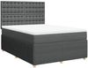 vidaXL Boxspringbett mit Matratze Dunkelgrau 140x200 cm Stoff 3294394 Bild 3