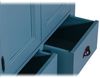 Massivholz Waschtisch mit Unterschrank Blau Bild 3