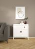 Dmora Kommode Romagna, Wohnzimmerbuffet, Wohnzimmer-Sideboard, Moderne Küchen-Speisekammer, 82x38 h80 cm, Weiß Bild 2
