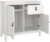 Dmora Kommode Romagna, Wohnzimmerbuffet, Wohnzimmer-Sideboard, Moderne Küchen-Speisekammer, 82x38 h80 cm, Weiß Bild 4