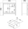 Dmora Kommode Romagna, Wohnzimmerbuffet, Wohnzimmer-Sideboard, Moderne Küchen-Speisekammer, 82x38 h80 cm, Weiß Bild 3