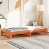 vidaXL Tagesbett Ausziehbar Wachsbraun 90x200 cm Massivholz Kiefer 844402 Bild 3