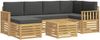 vidaXL Outdoor-Sofagarnitur 7 pcs Weiß und Anthrazit Polyester 3392147 Bild 2