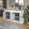 Sideboard 150/40/86 cm, Mehrzweckschrank mit Türen und Schubladen, Küchenschrank, Aufbewahrungsschrank, Wohnzimmerschrank Bild 3