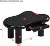 Schwarzer Couchtisch in Cloud-Form aus MDF mit 16-farbiger LED-Beleuchtung & Schublade,98×65.5×40 cm,modernes Design Bild 4