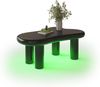 Schwarzer Couchtisch in Cloud-Form aus MDF mit 16-farbiger LED-Beleuchtung & Schublade,98×65.5×40 cm,modernes Design Bild 5