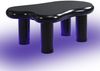 Schwarzer Couchtisch in Cloud-Form aus MDF mit 16-farbiger LED-Beleuchtung & Schublade,98×65.5×40 cm,modernes Design Bild 3