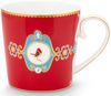 PiP Studio Becher Love Birds Medallion Red Henkelbecher Large 0,25l Set2, Porzellan Bild 3