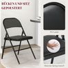 Klappstuhl 45 x 46 x 78 cm in Schwarz – mit Kunstleder und Metallgestell, platzsparend faltbar Bild 5