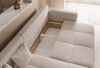 Ecksofa Schlafsofa Sofa LEROS in Stoff Manila Beige Ottomane Links Bild 4