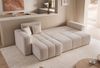Ecksofa Schlafsofa Sofa LEROS in Stoff Manila Beige Ottomane Links Bild 3