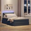 vidaXL LED-Speicherbett mit Matratze Dunkelgrau 120 x 200 cm Samt 3371326 Bild 5