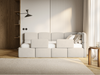 Selsey 'Cloudy' Kinderbett 120 cm, Bettkasten, 2x Rausfallschutz, Velours, rechts, Hellbeige Bild 2