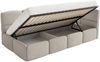 Selsey 'Cloudy' Kinderbett 120 cm, Bettkasten, 2x Rausfallschutz, Velours, rechts, Hellbeige Bild 4