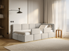 Selsey 'Cloudy' Kinderbett 120 cm, Bettkasten, 2x Rausfallschutz, Velours, rechts, Hellbeige Bild 3