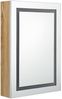 vidaXL LED-Bad-Spiegelschrank Weiß und Eiche-Optik 50 x 13 x 70 cm, Mit Beleuchtung [326493] Bild 3